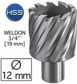 Wiertła - HSS Fi 12 x 30 mm Frez Trepanacyjny Wiertło rurowe - miniaturka - grafika 1