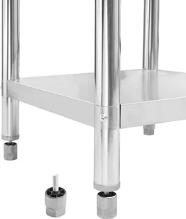 Vida Kuchenny stół roboczy 120x60x85 cm stal nierdzewna V-51190 - Stoły - miniaturka - grafika 7