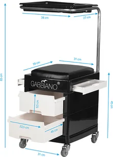 ACTIVESHOP Pomocnik - Taboret Do Pedicure 16 Plus Czarny/Biały 10003_125885 - Krzesła i taborety kosmetyczne - miniaturka - grafika 8