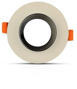 v-tac Oprawa Oczko V-TAC GIPS BETON GU10 Okrągła Wpuszczana Biały/Chrom VT-862 - Oprawy, klosze i abażury - miniaturka - grafika 3