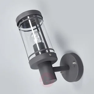 LAMPENWELT.COM Atrakcyjny kinkiet zewnętrzny Djori, ciemnoszary - Lampy ogrodowe - miniaturka - grafika 4