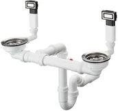 Syfony - Hansgrohe D15-10 Syfon zlewozmywakowy z przelewem stal szlachetna 43922800 - miniaturka - grafika 1