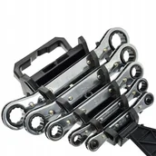 Klucze i nasadki - Geko Klucze Płasko Oczkowe Z Grzechotką 6-22MM 5EL - miniaturka - grafika 1