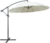 Parasole ogrodowe - vidaXL Parasol ogrodowy, wiszący, biały, 3 m, słupek aluminiowy vidaXL - miniaturka - grafika 1