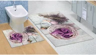 Dywaniki łazienkowe - Bellatex Zestaw dywaników łazienkowych Lawenda 3D, 60 x 100 cm, 60 x 50 cm - miniaturka - grafika 1