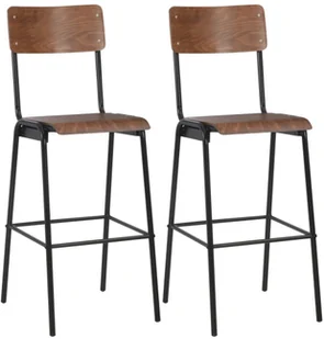 vidaXL 3-częściowy zestaw barowy, stal, brązowo-czarny - Meblościanki - miniaturka - grafika 7