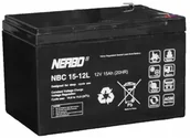 Baterie do zasilaczy awaryjnych UPS - Akumulator Agm żelowy Nerbo Nbc 15-12L (12V 15Ah) - miniaturka - grafika 1