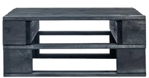 vidaXL Stołek ogrodowy wykonany z palet, drewno FSC, czarny vidaXL - Pozostałe meble ogrodowe - miniaturka - grafika 3