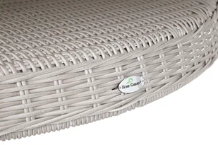 HOME &amp; GARDEN Meble ogrodowe technorattanowe Bristol Round Elegant 180 cm White / Grey 8+1 190477 - Meble ogrodowe - miniaturka - grafika 5