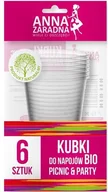 Naczynia i sztućce jednorazowe - Anna Zaradna kubki do napojów Bio 200ml 6 sztuk - miniaturka - grafika 1