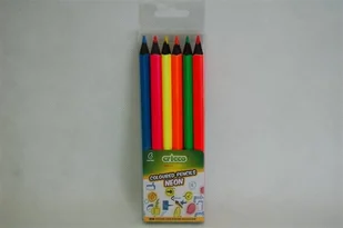 CRICCO Kredki 6 kolorów trójkątne jumbo neon - Kredki, ołówki, pastele i pisaki - miniaturka - grafika 3