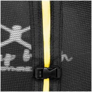 Gymrex Trampolina ogrodowa 244 x 180 cm 80 kg siatka czarno-zielona GR-TR03 - Trampoliny - miniaturka - grafika 4
