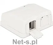 Pozostałe akcesoria sieciowe - Delock Keystone Obudowa 2P Surface Box white (86236) - miniaturka - grafika 1