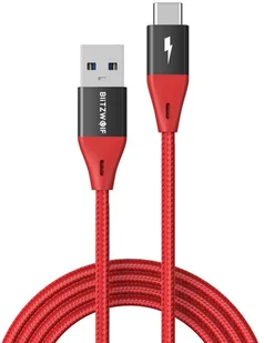 Blitzwolf Kabel USB do USB-C BW-TC22 3A 20W 1.8m czerwony) BW-TC22 Red 1.8m - Kable USB - miniaturka - grafika 2