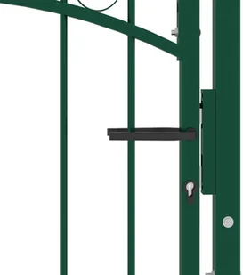 vidaXL Lumarko Furtka ogrodzeniowa z grotami, stalowa, 100x125 cm, zielona! 146374 - Akcesoria do ogrodzeń - miniaturka - grafika 3