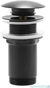 Korki do umywalek - Oltens Rovde korek do umywalki klik klak okrągły bez przelewu G1 1/4 czarny mat 05200300 - miniaturka - grafika 1