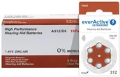 Baterie i akcesoria - EverActive 300 x baterie do aparatów słuchowych ULTRASONIC 312 - miniaturka - grafika 1