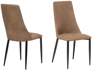 Beliani Zestaw do jadalni 2 krzesła beżowe CLAYTON - Krzesła - miniaturka - grafika 2