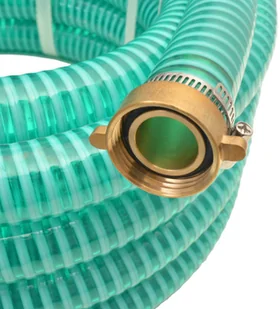 vidaXL Wąż ssący z mosiężnymi złączkami, 7 m, 25 mm, zielony - Węże ogrodowe i zraszacze - miniaturka - grafika 2