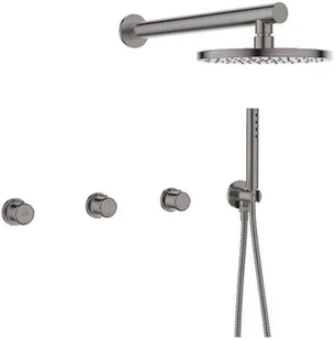 Laveo Laveo Pretto bateria natryskowa podtynkowa z zestawem grafit BAO 904P BAO 904P - Baterie podtynkowe Laveo Laveo Pretto bateria natryskowa podtynkowa z zestawem grafit BAO 904P BAO 904P - Baterie podtynkowe - miniaturka - grafika 4