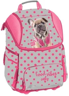 Paso Studio Pets Piesek z Słuchawkami Różowymi Tornister Szkolny Satyna PES-049 - Plecaki szkolne i tornistry - miniaturka - grafika 3