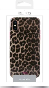 PURO Brak Glam Leopard Cover - Etui iPhone Xs / X (Leo 2) Limited edition IPCXCLEO2PNK - Etui i futerały do telefonów - miniaturka - grafika 4