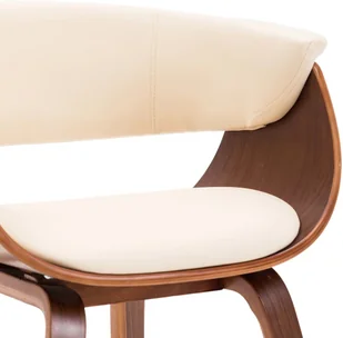 vidaXL Krzesła do jadalni, 4 szt., kremowe, gięte drewno i ekoskóra - Krzesła - miniaturka - grafika 13