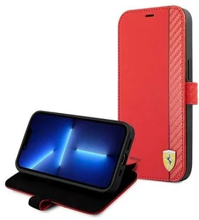 Ferrari FESAXFLBKP13SRE iPhone 13 mini 5,4" czerwony/red book On Track Carbon Stripe hurtel-82447-0 - Etui i futerały do telefonów - miniaturka - grafika 6