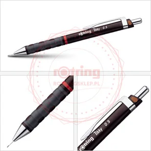 rOtring rOtrn Tikky cienki ołówek automatyczny, czerwony burgund 1904691 - Ołówki - miniaturka - grafika 2