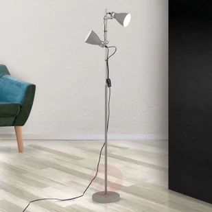 Orion Lampa podłogowa School z dwoma spotami, szara - Lampy stojące - miniaturka - grafika 3