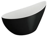Wanny - Polimat Wanna akrylowa wolnostojąca Zoe Czarny Mat 180x80 00332 - miniaturka - grafika 1