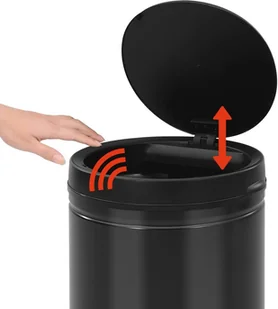 FENIKS vidaXL Automatyczny z czujnikiem 70 L stal czarny 322702 - Kosze na śmieci - miniaturka - grafika 2