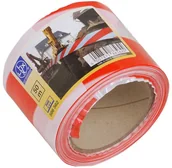 Poziomice, łaty, miary - LUX-TOOLS LUX Taśma ostrzegawcza biało-czerwona o długości 50 m - miniaturka - grafika 1