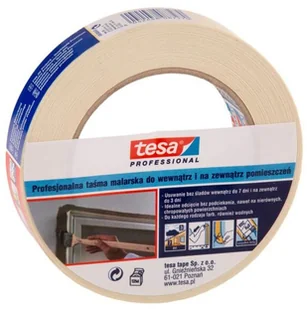 TESA Taśma malarska profesjonalna do wewnatrz i na zewnątrz 25 mm x 50 m - Taśmy klejące - miniaturka - grafika 2
