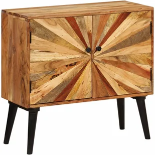 vidaXL Szafka z litego drewna mango, 85 x 30 x 75 cm - Komody - miniaturka - grafika 8