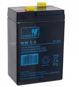 Baterie do zasilaczy awaryjnych UPS - Akumulator żelowy Agm 6V 5Ah Mw do Ups Alarm - miniaturka - grafika 1