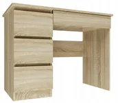 Biurka dla dzieci - Biurko Na Laptop Mijas Lewe Dąb Sonoma 4 Szuflady - miniaturka - grafika 1