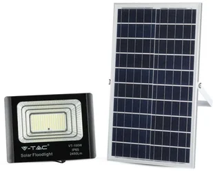 v-tac Projektor LED Solarny V-TAC 35W IP65 VT-100W 6000K 2450lm - Lampy pozostałe - miniaturka - grafika 5