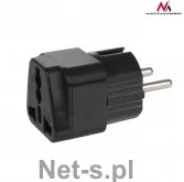 Maclean Adapter gniazdo UK na wtyk EU uniwersalny MCE155 czarny MCE155 - Złącza, przejściówki, adaptery - miniaturka - grafika 2