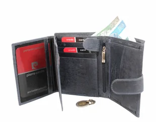 Pierre Cardin Portfel Męski Skórzany Skóra Licowa Duży Pionowy Z Zapięciem MATOWY VO02 326 A - Portfele - miniaturka - grafika 10