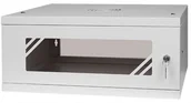 Szafy rack - Szafa Rack 19" 4U 350mm Szara Szklane drzwi - miniaturka - grafika 1