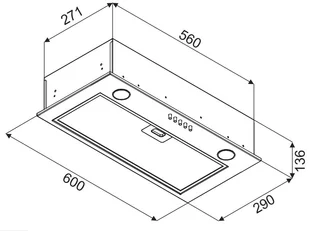 VDB Conti 60 Biały - Okapy kuchenne - miniaturka - grafika 5