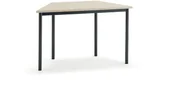Meble do szkół i przedszkoli - AJ Produkty Biurko SONITUS TRAPETS, 1200x600x720 mm, beżowe linoleum, antracyt - miniaturka - grafika 1