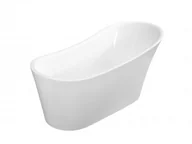 Wanny - Besco Wanna Wolnostojąca Calima 170 w zestawie maskownica syfonu z przelewem czarna - miniaturka - grafika 1