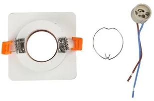 v-tac Oprawa Oczko V-TAC GIPS BETON GU10 Kwadrat Wpuszczany Biały/Różowe Złoto VT-862 - Oprawy, klosze i abażury - miniaturka - grafika 7