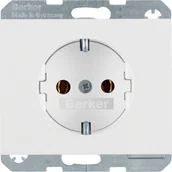 Gniazdka elektryczne - Berker K1 biały gniazdo SCHUKO B_47157009 - miniaturka - grafika 1