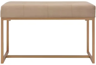 vidaXL Ławka, 80 cm, beżowa, aksamitna vidaXL - Ławki do przedpokoju - miniaturka - grafika 2