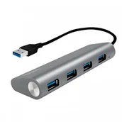 Switche - LogiLink Hub 4xUSB 3.0 aluminiowa obudowa UA0307 - miniaturka - grafika 1