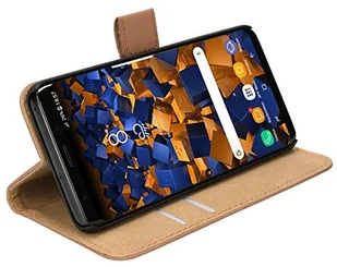 Mumbi etui z klapką z prawdziwej skóry, kompatybilne z iPhone XR, czarne Samsung Galaxy S9 - Etui i futerały do telefonów - miniaturka - grafika 2