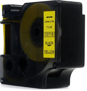 Dymo JetWorld Taśma D1 Czarny na Żółtym 24mm x 7m 53718 JWT-D53718N - Etykiety do drukarek - miniaturka - grafika 2